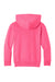 Port & Company PC68YH Youth Easy Fleece Hooded Sweatshirt Hoodie w/ Pouch Pocket Neon Pink Flat Back