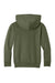 Port & Company PC68YH Youth Easy Fleece Hooded Sweatshirt Hoodie w/ Pouch Pocket Olive Drab Green Flat Back