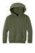 Port & Company PC68YH Youth Easy Fleece Hooded Sweatshirt Hoodie w/ Pouch Pocket Olive Drab Green Flat Front