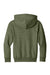 Port & Company PC68YH Youth Easy Fleece Hooded Sweatshirt Hoodie w/ Pouch Pocket Heather Olive Drab Green Flat Back
