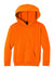 Port & Company PC68YH Youth Easy Fleece Hooded Sweatshirt Hoodie w/ Pouch Pocket Safety Orange Flat Front