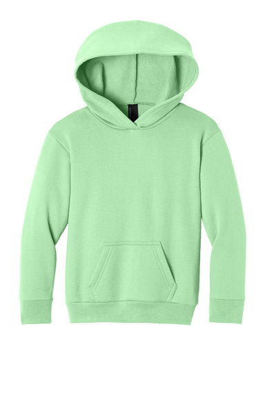 Port & Company PC68YH Youth Easy Fleece Hooded Sweatshirt Hoodie w/ Pouch Pocket Spearmint Green Flat Front