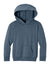 Port & Company PC68YH Youth Easy Fleece Hooded Sweatshirt Hoodie w/ Pouch Pocket Steel Blue Flat Front