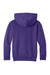 Port & Company PC68YH Youth Easy Fleece Hooded Sweatshirt Hoodie w/ Pouch Pocket Team Purple Flat Back