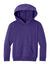 Port & Company PC68YH Youth Easy Fleece Hooded Sweatshirt Hoodie w/ Pouch Pocket Team Purple Flat Front