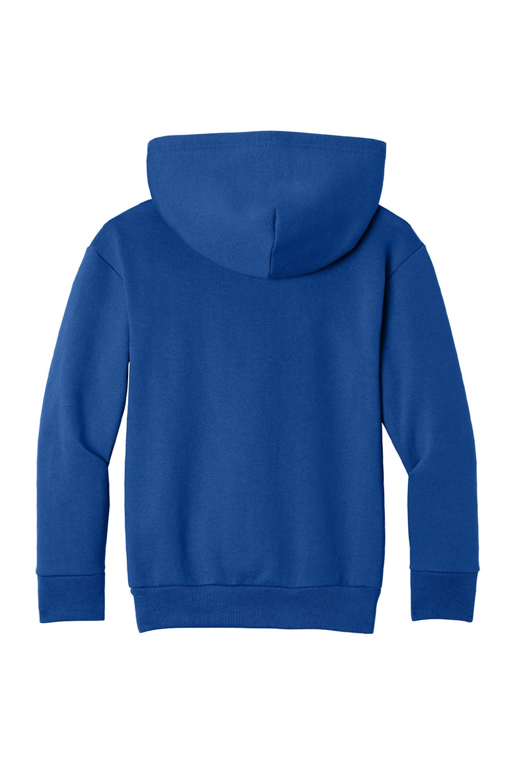 Port & Company PC68YH Youth Easy Fleece Hooded Sweatshirt Hoodie w/ Pouch Pocket True Royal Blue Flat Back