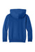 Port & Company PC68YH Youth Easy Fleece Hooded Sweatshirt Hoodie w/ Pouch Pocket True Royal Blue Flat Back