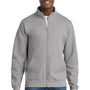 Port & Company Mens Core Fleece Full Zip Sweatshirt w/ Pockets - Heather Grey