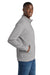 Port & Company PC78FZ Mens Core Fleece Full Zip Sweatshirt w/ Pockets Heather Grey Model Side