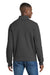 Port & Company PC78FZ Mens Core Fleece Full Zip Sweatshirt w/ Pockets Heather Dark Grey Model Back
