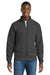 Port & Company PC78FZ Mens Core Fleece Full Zip Sweatshirt w/ Pockets Heather Dark Grey Model Front