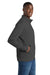 Port & Company PC78FZ Mens Core Fleece Full Zip Sweatshirt w/ Pockets Heather Dark Grey Model Side