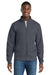 Port & Company PC78FZ Mens Core Fleece Full Zip Sweatshirt w/ Pockets Heather Navy Blue Model Front