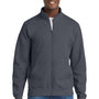 Port & Company Mens Core Fleece Full Zip Sweatshirt w/ Pockets - Heather Navy Blue
