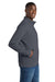 Port & Company PC78FZ Mens Core Fleece Full Zip Sweatshirt w/ Pockets Heather Navy Blue Model Side