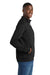 Port & Company PC78FZ Mens Core Fleece Full Zip Sweatshirt w/ Pockets Jet Black Model Side