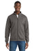 Port & Company PC78FZ Mens Core Fleece Full Zip Sweatshirt w/ Pockets Charcoal Grey Model Front