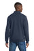 Port & Company PC78FZ Mens Core Fleece Full Zip Sweatshirt w/ Pockets Navy Blue Model Back
