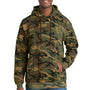 Port & Company Mens Core Pill Resistant Fleece Hooded Sweatshirt Hoodie w/ Pouch Pocket - Military Camo