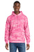 Port & Company PC78HC Mens Core Pill Resistant Fleece Hooded Sweatshirt Hoodie w/ Pouch Pocket Pink Camo Model Front
