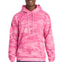 Port & Company Mens Core Pill Resistant Fleece Hooded Sweatshirt Hoodie w/ Pouch Pocket - Pink Camo