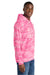 Port & Company PC78HC Mens Core Pill Resistant Fleece Hooded Sweatshirt Hoodie w/ Pouch Pocket Pink Camo Model Side