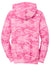 Port & Company PC78HC Mens Core Pill Resistant Fleece Hooded Sweatshirt Hoodie w/ Pouch Pocket Pink Camo Flat Back
