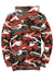 Port & Company PC78HC Mens Core Pill Resistant Fleece Hooded Sweatshirt Hoodie w/ Pouch Pocket Red Camo Flat Back