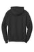 Port & Company PC78H/PC78HT Mens Core Pill Resistant Fleece Hooded Sweatshirt Hoodie w/ Pouch Pocket Heather Black Flat Back