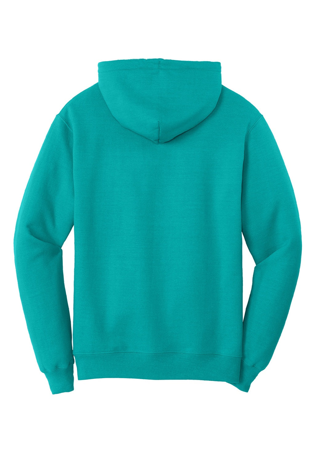 Port & Company PC78H/PC78HT Mens Core Pill Resistant Fleece Hooded Sweatshirt Hoodie w/ Pouch Pocket Bright Aqua Blue Flat Back