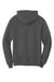 Port & Company PC78H/PC78HT Mens Core Pill Resistant Fleece Hooded Sweatshirt Hoodie w/ Pouch Pocket Coal Grey Flat Back