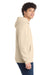 Port & Company PC78H/PC78HT Mens Core Pill Resistant Fleece Hooded Sweatshirt Hoodie w/ Pouch Pocket Cream Model Side
