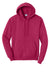 Port & Company PC78H/PC78HT Mens Core Pill Resistant Fleece Hooded Sweatshirt Hoodie w/ Pouch Pocket Flush Pink Flat Front