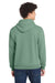 Port & Company PC78H/PC78HT Mens Core Pill Resistant Fleece Hooded Sweatshirt Hoodie w/ Pouch Pocket Laurel Green Model Back