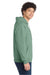 Port & Company PC78H/PC78HT Mens Core Pill Resistant Fleece Hooded Sweatshirt Hoodie w/ Pouch Pocket Laurel Green Model Side