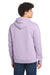 Port & Company PC78H/PC78HT Mens Core Pill Resistant Fleece Hooded Sweatshirt Hoodie w/ Pouch Pocket Lavender Purple Model Back
