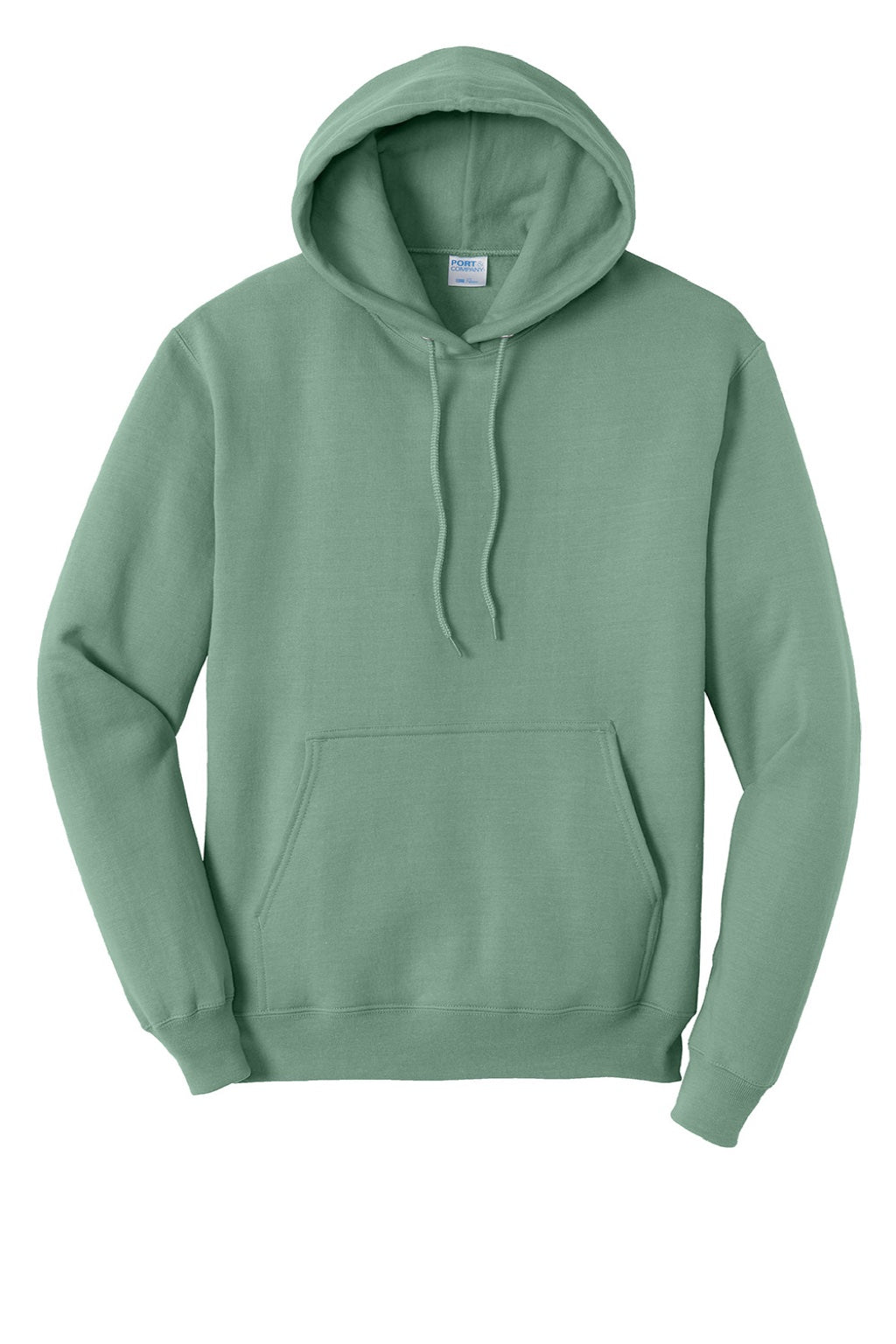 Port & Company PC78H/PC78HT Mens Core Pill Resistant Fleece Hooded Sweatshirt Hoodie w/ Pouch Pocket Laurel Green Flat Front