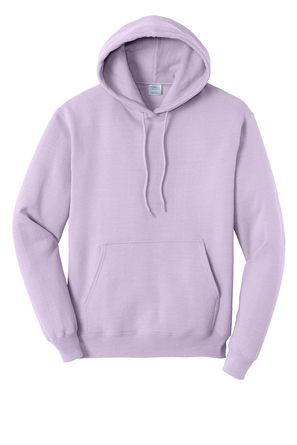 Port & Company PC78H/PC78HT Mens Core Pill Resistant Fleece Hooded Sweatshirt Hoodie w/ Pouch Pocket Lavender Purple Flat Front