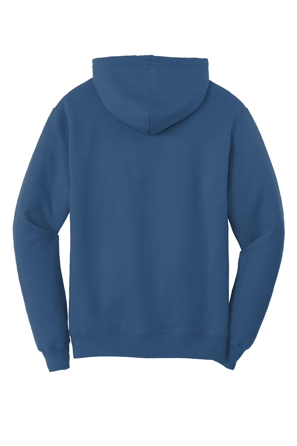 Port & Company PC78H/PC78HT Mens Core Pill Resistant Fleece Hooded Sweatshirt Hoodie w/ Pouch Pocket Neptune Blue Flat Back
