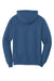 Port & Company PC78H/PC78HT Mens Core Pill Resistant Fleece Hooded Sweatshirt Hoodie w/ Pouch Pocket Neptune Blue Flat Back