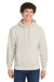 Port & Company PC78H/PC78HT Mens Core Pill Resistant Fleece Hooded Sweatshirt Hoodie w/ Pouch Pocket Heather Oatmeal Model Front