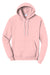 Port & Company PC78H/PC78HT Mens Core Pill Resistant Fleece Hooded Sweatshirt Hoodie w/ Pouch Pocket Pale Blush Pink Flat Front