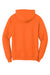Port & Company PC78H/PC78HT Mens Core Pill Resistant Fleece Hooded Sweatshirt Hoodie w/ Pouch Pocket Safety Orange Flat Back