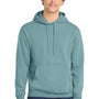 Port & Company Mens Core Pill Resistant Fleece Hooded Sweatshirt Hoodie w/ Pouch Pocket - Stonewashed Blue - NEW