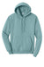 Port & Company PC78H/PC78HT Mens Core Pill Resistant Fleece Hooded Sweatshirt Hoodie w/ Pouch Pocket Stonewashed Blue Flat Front