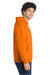 Port & Company PC78H/PC78HT Mens Core Pill Resistant Fleece Hooded Sweatshirt Hoodie w/ Pouch Pocket Tennessee Orange Model Side