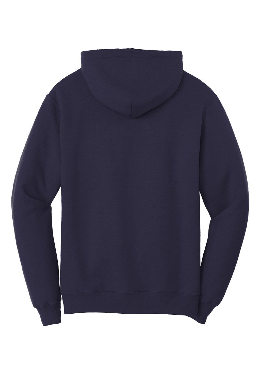 Port & Company PC78H/PC78HT Mens Core Pill Resistant Fleece Hooded Sweatshirt Hoodie w/ Pouch Pocket True Navy Blue Flat Back