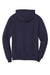 Port & Company PC78H/PC78HT Mens Core Pill Resistant Fleece Hooded Sweatshirt Hoodie w/ Pouch Pocket True Navy Blue Flat Back