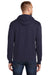 Port & Company PC78H/PC78HT Mens Core Pill Resistant Fleece Hooded Sweatshirt Hoodie w/ Pouch Pocket True Navy Blue Model Back