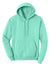 Port & Company PC78H/PC78HT Mens Core Pill Resistant Fleece Hooded Sweatshirt Hoodie w/ Pouch Pocket True Celadon Blue Flat Front